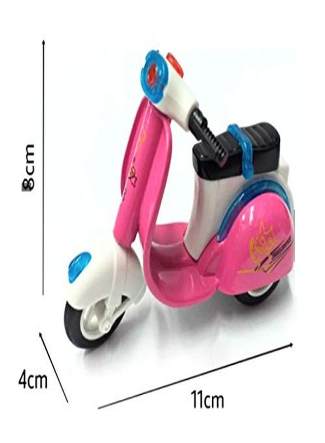 IndusBay® Pack of 6 Mini Die Cast Metal Scooter Vehicle Toy with Pull Back Action and Workable Steering - (4 inches) - Image 2